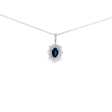 復古宮廷風頸鏈.墨藍色藍寶石 - WILLS JEWELLERY