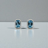 華麗耳環.倫敦藍托帕石 - WILLS JEWELLERY