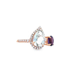 拼色戒指・綠紫晶及紫晶 - WILLS JEWELLERY