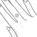 18K白金橢圓形圍鑽珠邊戒指托 - WILLS JEWELLERY