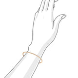 18K玫瑰金經典圓形鑽石手鐲 - WILLS JEWELLERY