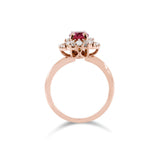 18K玫瑰金馬亨蓋熱粉紅色尖晶石圍石戒指 - WILLS JEWELLERY