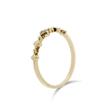 18K黃金小幸運四葉草鑽石線戒 - WILLS JEWELLERY