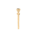 18K黃金小幸運四葉草鑽石線戒 - WILLS JEWELLERY
