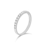18K白金鑽石線戒 - WILLS JEWELLERY