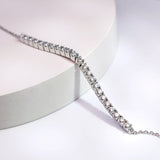 18K白金圓形鑽石手鏈 (半圈鑽石) - WILLS JEWELLERY