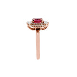 18K玫瑰金馬亨蓋熱粉紅色尖晶石圍石戒指 - WILLS JEWELLERY