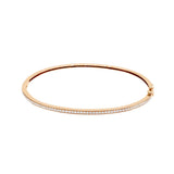 18K玫瑰金經典圓形鑽石手鐲 - WILLS JEWELLERY