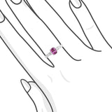 18K白金天然1.22ct雷地恩形粉紅色藍寶石鑽石戒指 (附証書) - WILLS JEWELLERY