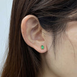 JUST・弧面形綠寶石耳環 - WILLS JEWELLERY