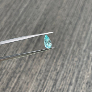 0.41ct Natural Neon Blue Pear-Shaped Paraiba Tourmaline