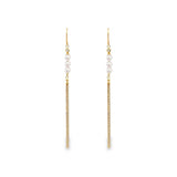 日本製・Akoya正圓珍珠流蘇掛式耳環 - WILLS JEWELLERY