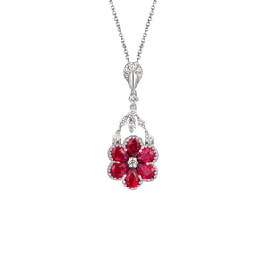 Blossom・紅寶石鑽石吊墜 - WILLS JEWELLERY