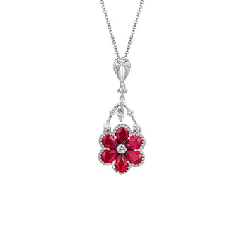 Blossom・紅寶石鑽石吊墜 - WILLS JEWELLERY