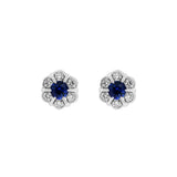 Blossom・藍寶石鑽石耳環 - WILLS JEWELLERY