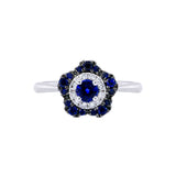 Blossom・圓形藍寶石鑽石戒指 - WILLS JEWELLERY