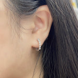 Circle Circle · 鑽石圈形白金耳環 - WILLS JEWELLERY