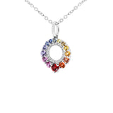 《Dreamy》彩虹色調藍寶石葉形吊墜 - WILLS JEWELLERY