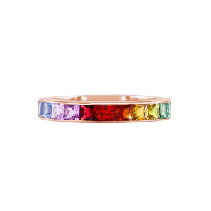 《Dreamy》彩虹色調藍寶石戒指 (玫瑰金) - WILLS JEWELLERY