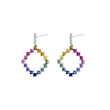 《Dreamy》彩虹寶石鑽石耳環 - WILLS JEWELLERY