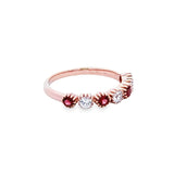 《Dreamy》華麗包邊密釘尖晶石白寶戒指 - WILLS JEWELLERY