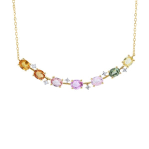 《Dreamy》彩虹色調藍寶石項鏈 - WILLS JEWELLERY