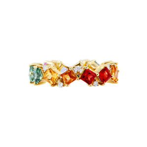 《Dreamy》彩虹派對藍寶石鑽石戒指 - WILLS JEWELLERY