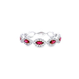 《Dreamy》馬眼形紅寶石鑽石戒指 - WILLS JEWELLERY