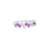 《Dreamy》粉白相間粉寶鑽石波浪戒指 - WILLS JEWELLERY