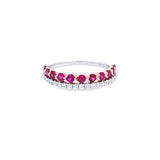 《Dreamy》紅寶石鑽石雙行線戒指 - WILLS JEWELLERY