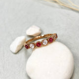 《Dreamy》華麗包邊密釘尖晶石白寶戒指 - WILLS JEWELLERY
