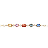 《Dreamy》復古彩虹寶石鑽石手鏈 - WILLS JEWELLERY