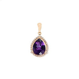 小水滴 · 花式切割(Fancy cut)紫水晶鑽石吊墜 - WILLS JEWELLERY