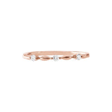 欖尖圓點鑽石線戒 II - WILLS JEWELLERY