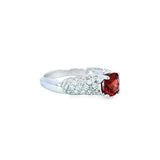 橘紅枕形尖晶石鑽石戒指 II - WILLS JEWELLERY