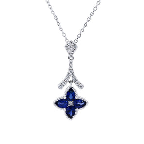 Ixora・藍寶石鑽石吊墜 - WILLS JEWELLERY