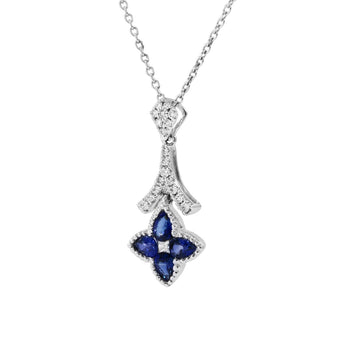 Ixora・藍寶石鑽石吊墜 - WILLS JEWELLERY