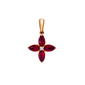 Ixora・紅寶石鑽石吊墜 - WILLS JEWELLERY