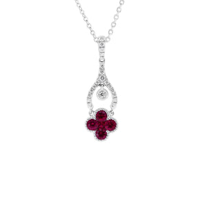 Ixora・紅寶石鑽石吊墜II - WILLS JEWELLERY