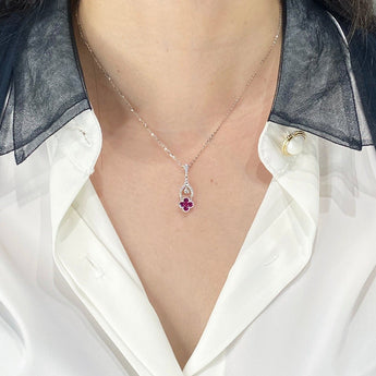 Ixora・紅寶石鑽石吊墜II - WILLS JEWELLERY