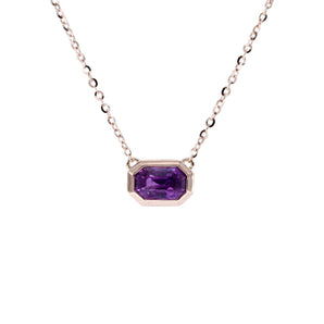 JUST・小八角堇紫色藍寶石頸鏈 - WILLS JEWELLERY
