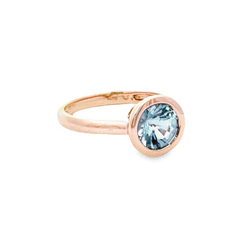 JUST・復古圓形海藍寶石戒指 - WILLS JEWELLERY