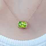 JUST・橢圓形橄欖石頸鏈 - WILLS JEWELLERY
