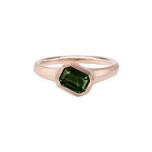 JUST・歐式復古小八角綠藍寶石戒指 - WILLS JEWELLERY