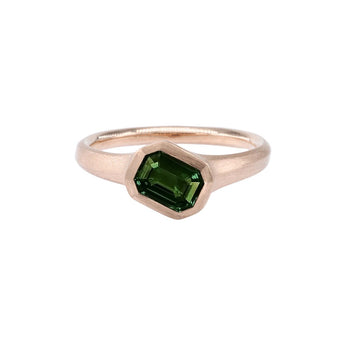 JUST・歐式復古小八角綠藍寶石戒指 - WILLS JEWELLERY