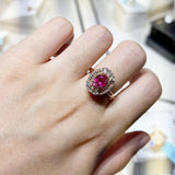 馬亨蓋 (Mahenge) 熱粉紅色尖晶石圍石吊墜戒指 <兩戴款> - WILLS JEWELLERY