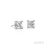 《Princess cut 公主方形切割》0.30ct/0.31ct E VS1 對裝鑽石 - WILLS JEWELLERY