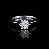 經典六爪皇冠劍脊鑽石戒指款式 - WILLS JEWELLERY