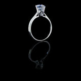 經典四爪尖頂皇冠心形雕刻鑽石戒指款式 - WILLS JEWELLERY