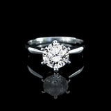 經典六爪皇冠刀肶鑽石戒指款式 - WILLS JEWELLERY